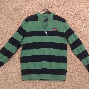 Vineyard Vines blue and green quarter zip